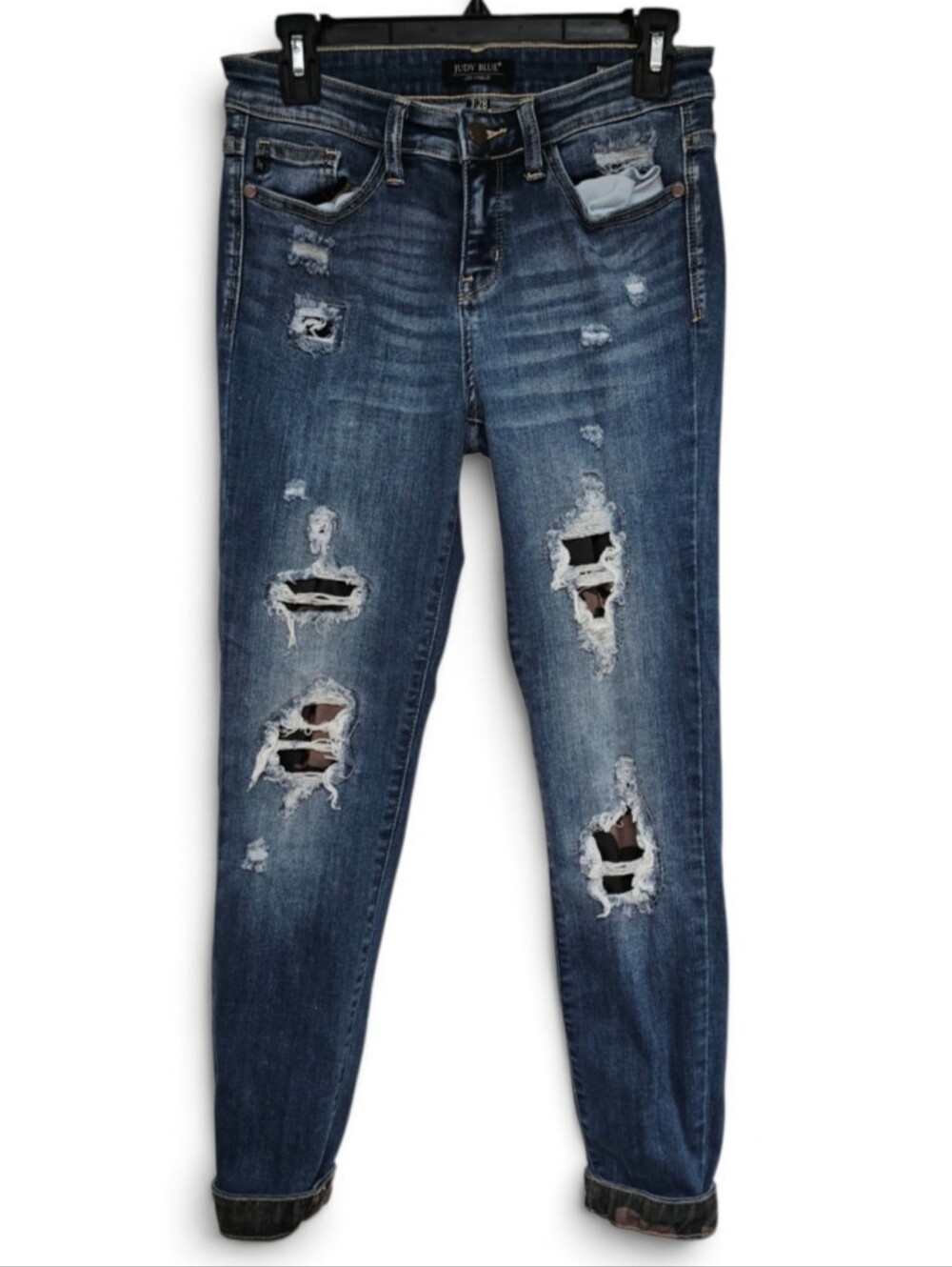 Judy Blue, Women's Size 7/28 Skinny Jeans With Camo Accents